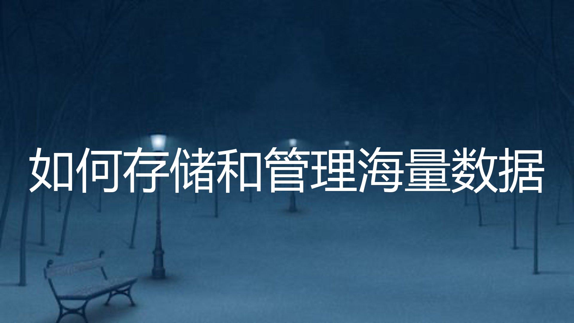 如何存储和管理海量数据？