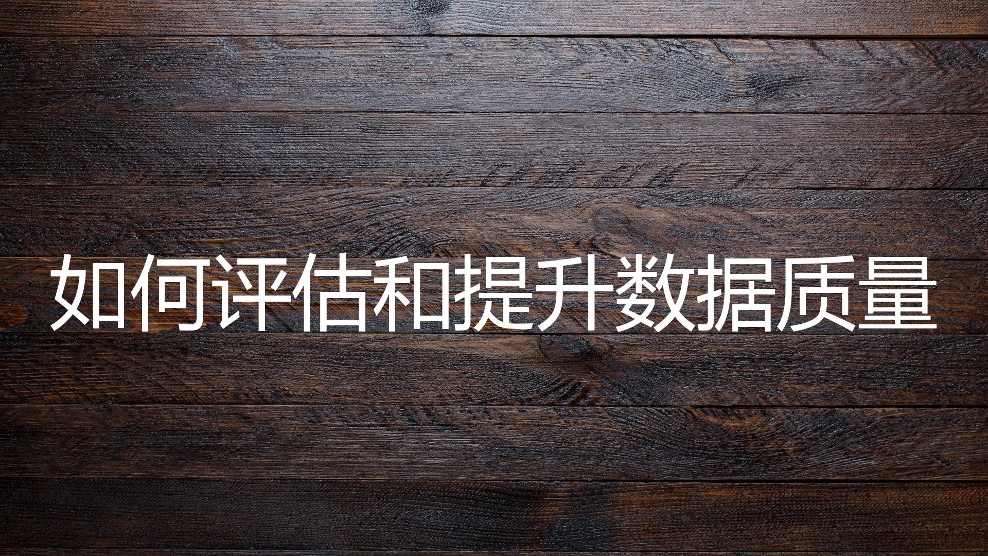 如何评估和提升数据质量？
